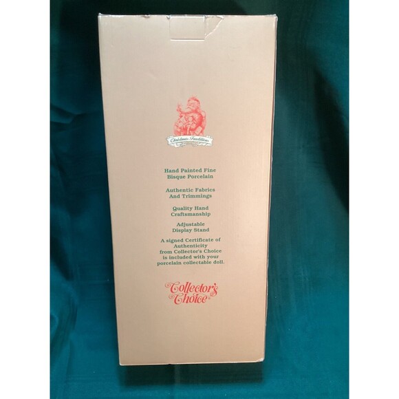 The Collector’s Choice By Dan Dee 18” Porcelain Doll Blonde Caroler In Box - Picture 4 of 16